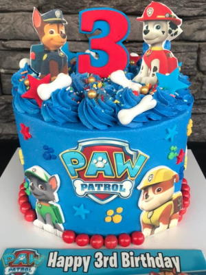 Paw patrol themed birthday cake