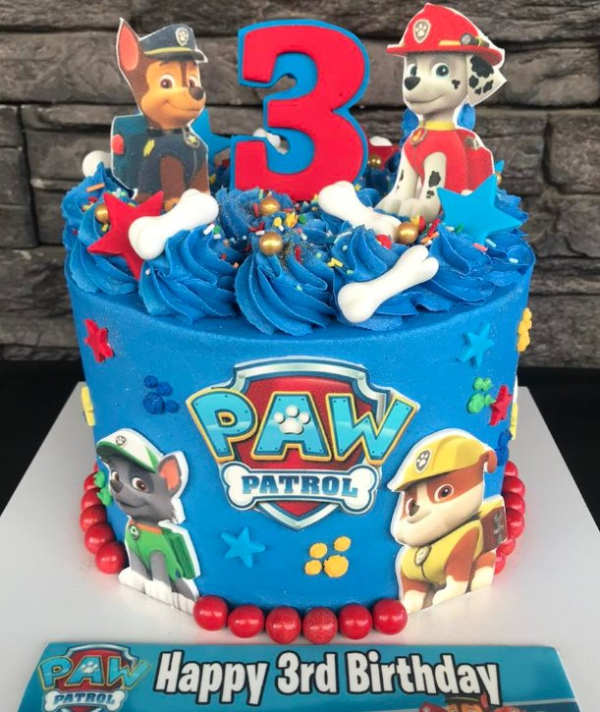 Paw patrol themed birthday cake