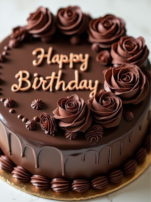 Chocolate cake with chocolate frosting